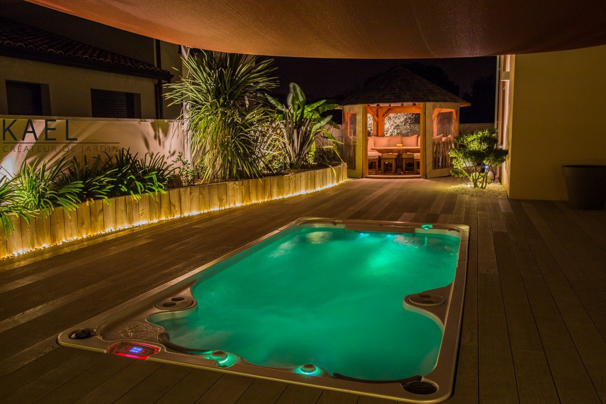 Creation of a garden with spa areas Creation of a garden with spa areas